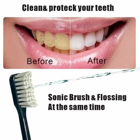 3in1 Ultrasonic Electric Toothbrush Water Flosser Pulse Clean Brushing Flushing Teeth brush