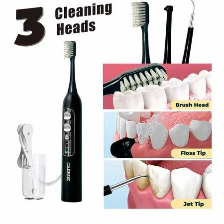 3in1 Ultrasonic Electric Toothbrush Water Flosser Pulse Clean Brushing Flushing Teeth brush