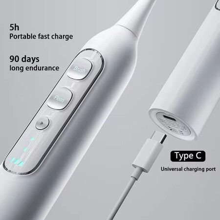 3in1 Ultrasonic Electric Toothbrush Water Flosser Pulse Clean Brushing Flushing Teeth brush