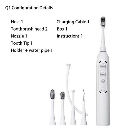 3in1 Ultrasonic Electric Toothbrush Water Flosser Pulse Clean Brushing Flushing Teeth brush