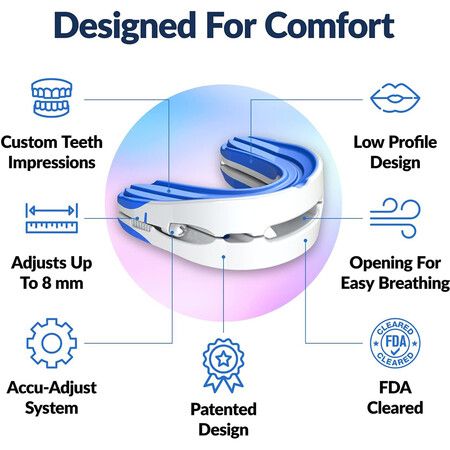 Anti Snoring Device, Personalized Snoring Mouth Guard, Adjustable Night Guard for Snoring, Comfortable Mouth Guard for Snoring for Men and Women