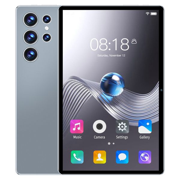10.1 Inch Android Tablet 16GB+512GB Storage 4G Wi-Fi Dual SIM Long Battery Life Color Grey