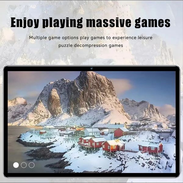10.1 Inch Android Tablet 16GB+512GB Storage 4G Wi-Fi Dual SIM Long Battery Life Color Black