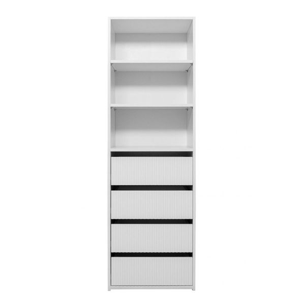 GENEVA THREE SHELF/FOUR DRAWER BUILT IN WARDROBE - FLUTED