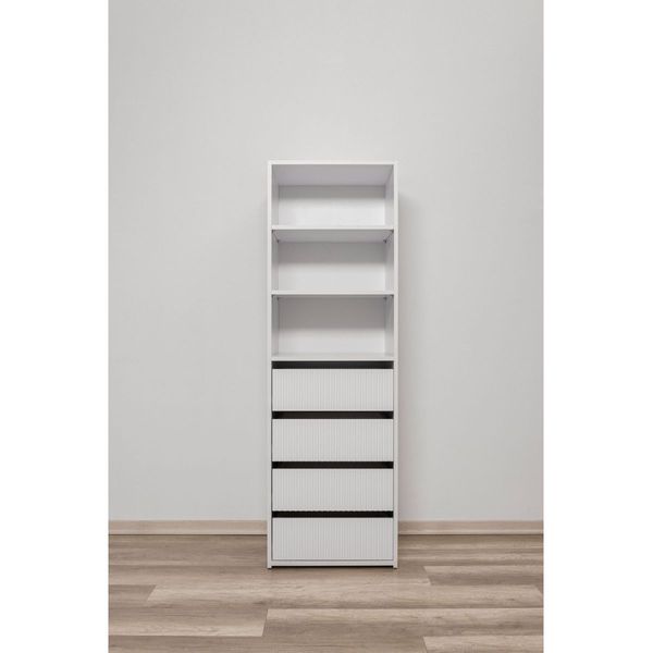 GENEVA THREE SHELF/FOUR DRAWER BUILT IN WARDROBE - FLUTED