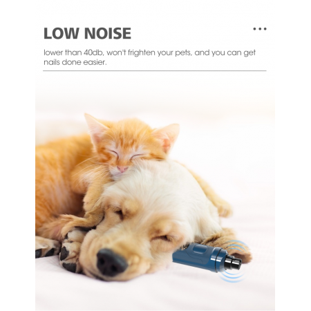 YES4PETS Electric Pet Dog Cat Quiet Nail Grinder Clipper Cutter Grooming Trimmer