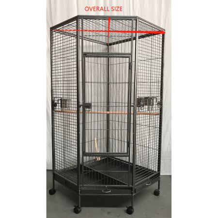 YES4PETS 162cm Large Corner Bird Cage Pet Parrot Aviary Perch Castor Wheel