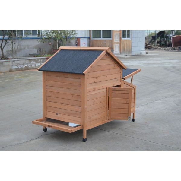 YES4PETS Brown Chicken Coop Rabbit Hutch Cat Cage Hen Chook House