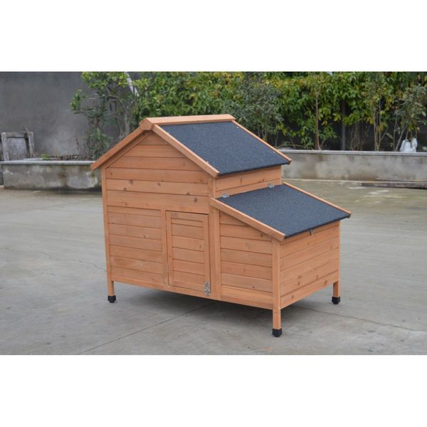 YES4PETS Brown Chicken Coop Rabbit Hutch Cat Cage Hen Chook House