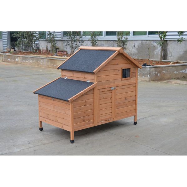 YES4PETS Brown Chicken Coop Rabbit Hutch Cat Cage Hen Chook House