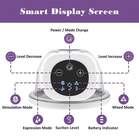 Breast Pump Hands Free, Wearable Breast Pump with 3 Modes and 9 Levels, Low Noise,Touch Screen, Portable Wireless Pump Ideal for Travel Home Work (1 Pack)