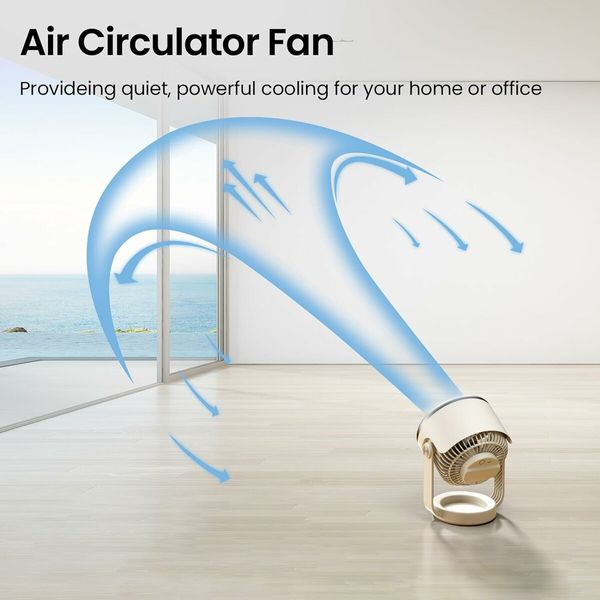 Desk Fan, Air Circulator Quiet Operating Fan For Bedroom, Portable Fan with USB, Personal Fan For Office and Living Room