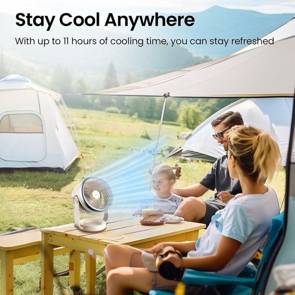 Desk Fan, Air Circulator Quiet Operating Fan For Bedroom, Portable Fan with USB, Personal Fan For Office and Living Room