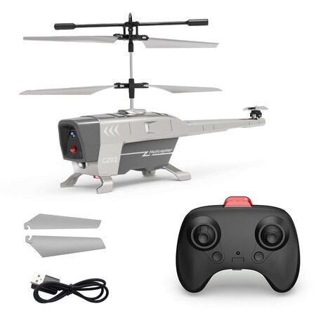 3.5 Access RC Helicopter for Kids,Induction Obstacle Avoidance Auto-Hovering One Key Star Helicopter Gift for Boys Girls (Silver)