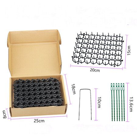 12 Pcs Cat Deterrent Mat, Scat Mat for Cats with Spikes, Cat Repellent Indoor Furniture, Outdoor Garden Fence Animal Barrier