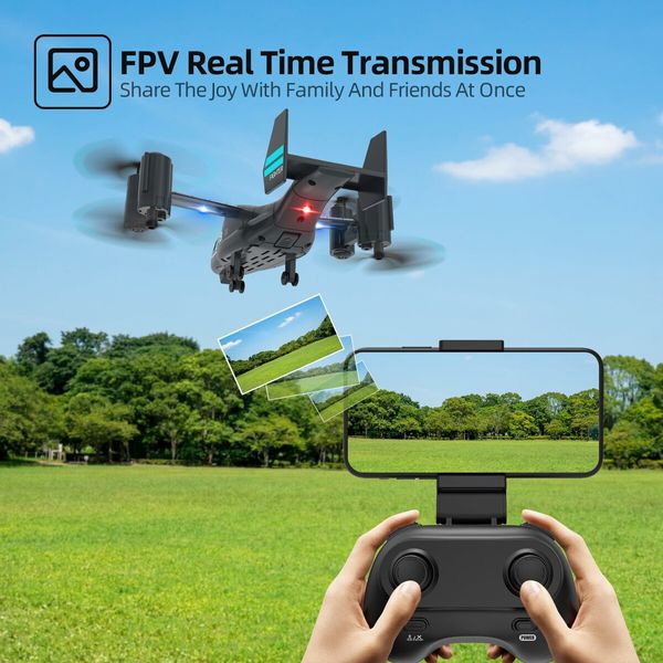 2.4Ghz Rc Aircraft With 720P Hd Camera, Rc Glider With Altitude Hold, Real-Time Image Transmission, High And Low Speed Adjustment