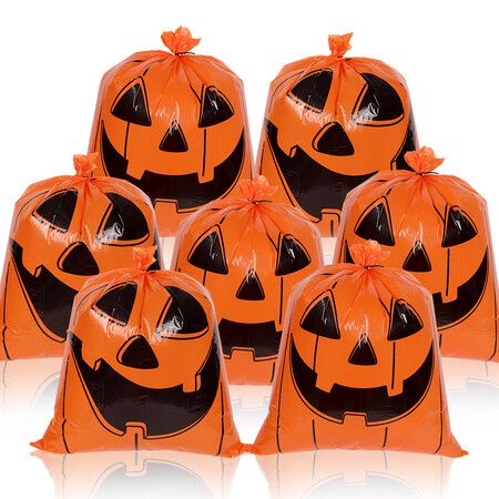 Halloween Pumpkin Leaf Bag 61*76CM Halloween Funny Pumpkin Skull Expression Decoration Ornaments