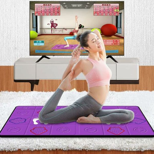 Double Dance PU Mat 11MM Thickness Wireless DUO Music Dance Mat Dual Handles Running Game Mat  HDMI TV Birthday Christmas Gift