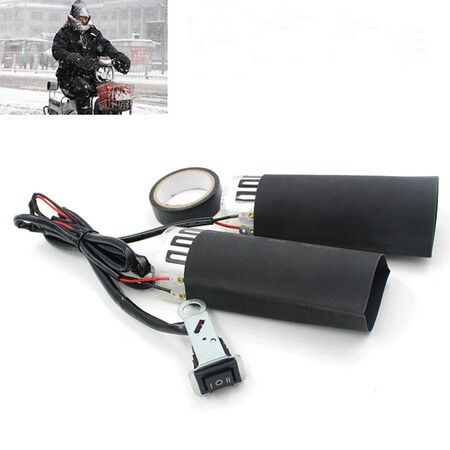 12V Winter Heated Grip Pads Inserts Handlebar Hand Warmers Fits Universal Grip ATV Motorcycle