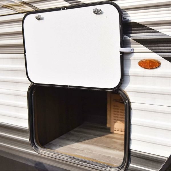 RV Door Holder, 5Pcs White Camper Door Holder, Keep The Baggage Door Open, for RV, Trailer, Camper Vans