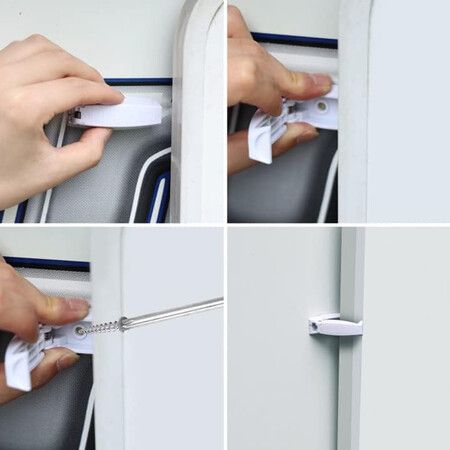 RV Door Holder, 5Pcs White Camper Door Holder, Keep The Baggage Door Open, for RV, Trailer, Camper Vans