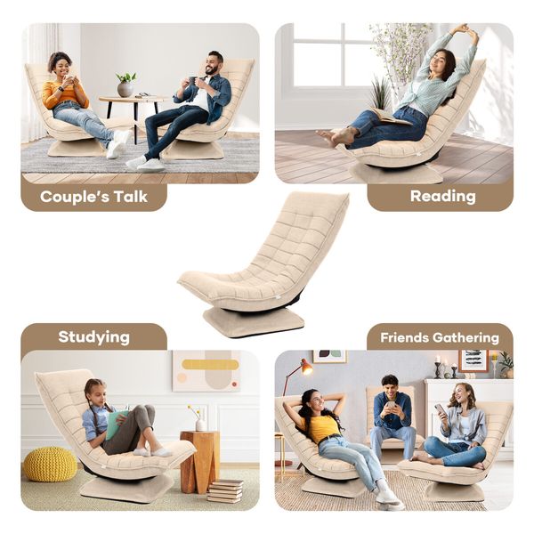 Single Floor Sofa Bed Couch Chair Folding Chaise Lounge Recliner Lounger Seat Bedroom Furniture Adjustable Modern Comfortable