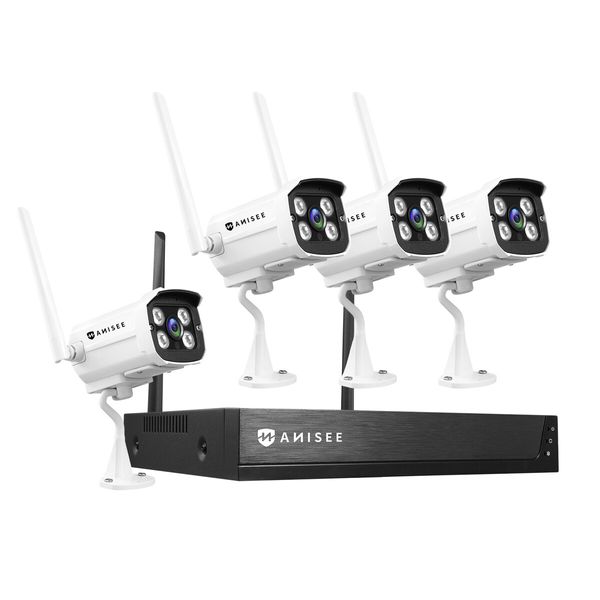 3MP Security Camera Set Wireless Home CCTV House Indoor Outdoor Surveillance System Full HD with 4 Channel WiFi NVR