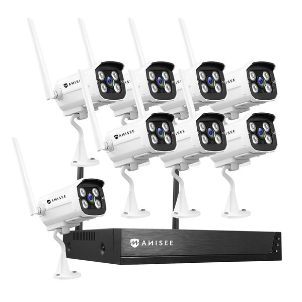 3MP Security Camera Set Wireless CCTV Home Indoor Outdoor House WiFi Surveillance System Full HD with 8 Channel NVR