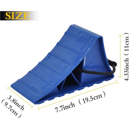 RV Wheel Chocks, Wheel Stoppers Camper Leveler,Leveling Blocks 20 L x 10 W x 11 H  cm ,2 Pcs