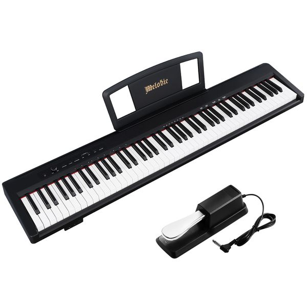 Melodic Keyboard Electric Digital Piano Hammer Action 88Key Semi Weighted 128Polyphony Portable