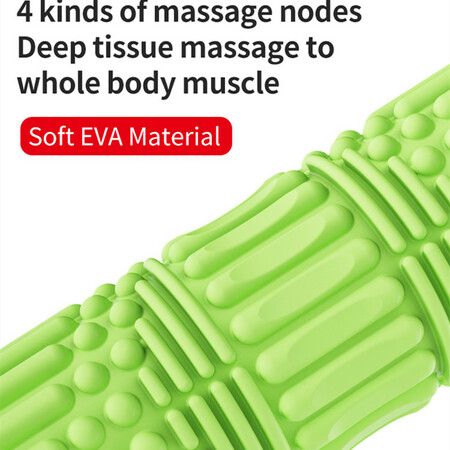 Electric Foam Roller for Deep Tissue Muscle Massager 5 Speeds Vibrating Fitness Yoga Roller with Music(1 Pack-Green)