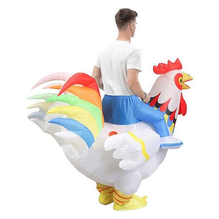 150 to 190cm Inflatable Blow up Rooster Costume  USB POWERED Halloween Christmas Animal Suitable Height 150-190