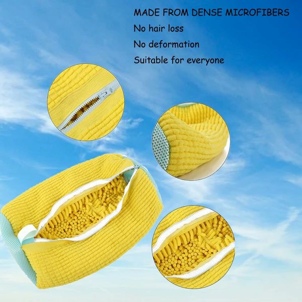 Shoe Washing Bag for Washing Machine,Laundry Shoe Bag For Washer And Dryer,Reusable Shoe Washing Bag for All Shoe Types And Sizes (Yellow 2Pcs)