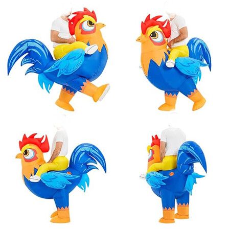 120 TO 150cm Halloween Inflatable Rooster Costume Funny Cosplay Blow up Battery POWERED Costume for Kid Teen Birthday Christmas