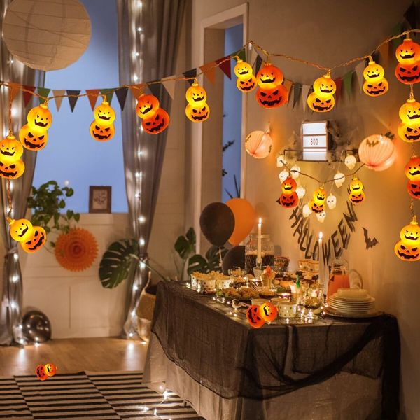 2Packs Halloween String Lights Decorations 3m 20 LED Halloween Window Lights Battery Power Window Lights for Home Halloween Party Decor Col Warm