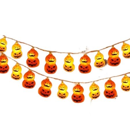 2Packs Halloween String Lights Decorations 3m 20 LED Halloween Window Lights Battery Power Window Lights for Home Halloween Party Decor Col Warm