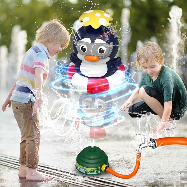 Sprinkler Rocket Launcher Outdoor Water Toys,Summer Rocket Sprinkler for Kids,for Boys Girls Age 3+