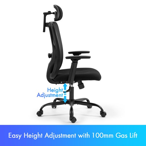 NEADER Ergonomic Mesh Office Chair Black Desk Computer Armchair Swivel Adjustable High Back Executive Gamer Work Comfortable Seating