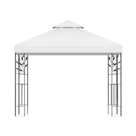 Instahut Gazebo 3x3m Marquee Outdoor Wedding Party Event Tent Home Iron Art Shade White