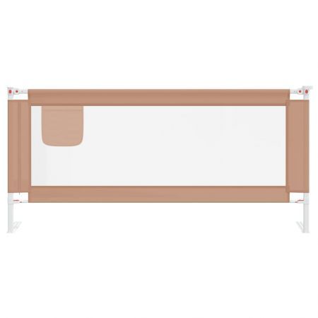 Toddler Safety Bed Rail Taupe 200x25 cm Fabric