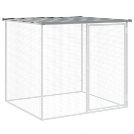 Chicken Cage with Roof Light Grey 103x98x90 cm Galvanised Steel