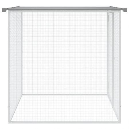 Chicken Cage with Roof Light Grey 103x98x90 cm Galvanised Steel