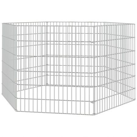 Free Range Animal Enclosure 6-Panel 54x60 cm Galvanised Iron