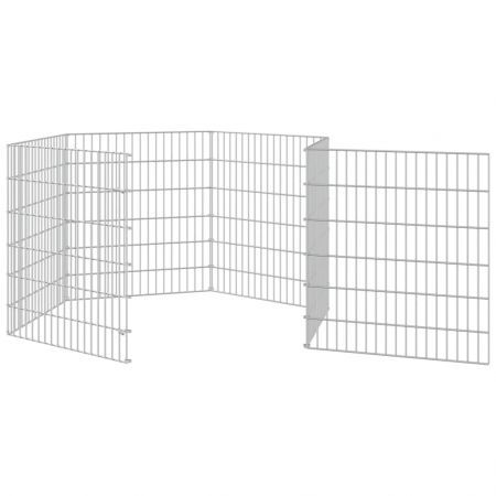 Free Range Animal Enclosure 6-Panel 54x60 cm Galvanised Iron