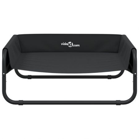 Elevated Dog Bed Anthracite Oxford Fabric and Steel