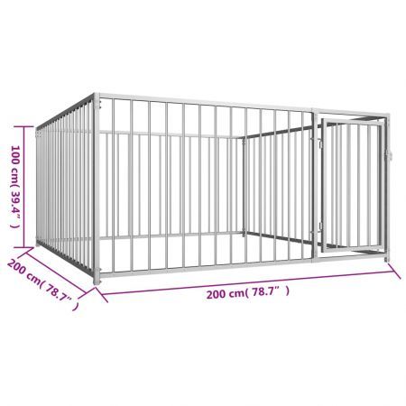 Outdoor Dog Kennel 200x200x100 cm