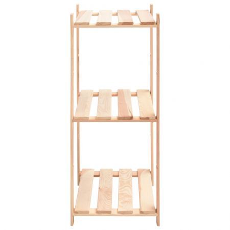 3-Tier Storage Racks 5 pcs 60x38x90 cm Solid Wood Pine 150 kg