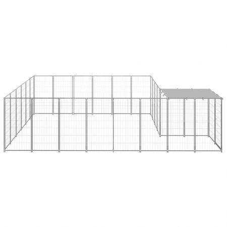 Dog Kennel Silver 12.1 m² Steel