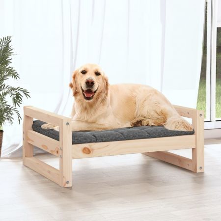 Dog Bed 75.5x55.5x28 cm Solid Pine Wood