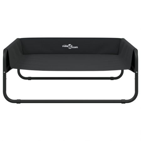 Elevated Dog Bed Anthracite Oxford Fabric and Steel